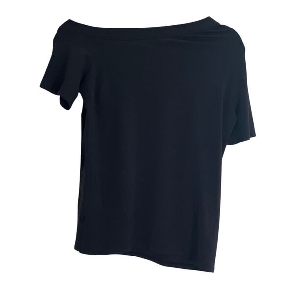 lululemon athletica Tops - Lululemon Black Off-The-Shoulder Cotton T-Shirt size Small